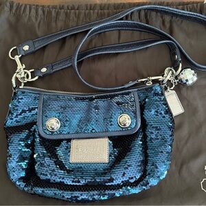Rare Authentic Coach Poppy Sequin Groovy Crossbody Purse Bag SOLD OUT like new
